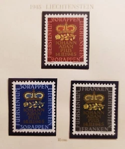 Liechtenstein 1945 240-242. Nacimiento del Príncipe Hans. Motivo Flores. MNH - Imagen 1 de 2