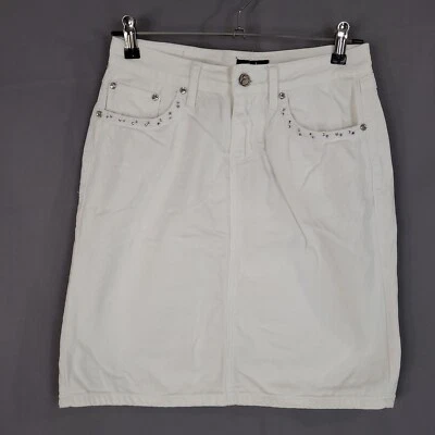 Earl Jean Women's Straight & Pencil Skirt Beaded Pockets White Size 2 - Image 1 of 4