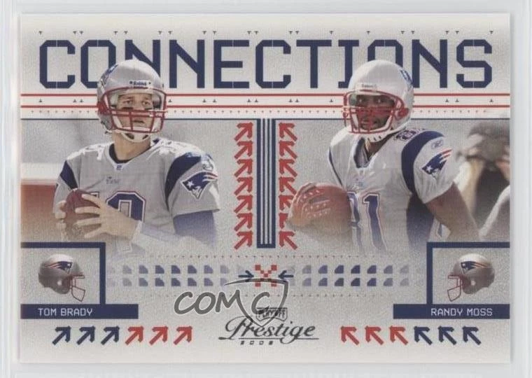 2008 Prestige Connections Randy Moss Tom Brady #C-2 HOF - Image 1 of 2