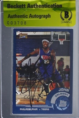 BAS 2002-03 Topps John Salmons #209 Auténtico Automático Novato RC Foto 1 de 2