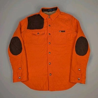 Polo Ralph Lauren Camisa Grande Chaqueta Guía Acolchada RRL Deportista Naranja Caza Foto 1 de 4