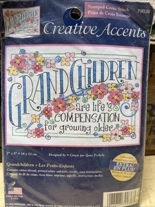 Creative Accents Stamped Counted Cross Stitch Kit Grandchildren are- 5x7 #79036 - Picture 1 of 5