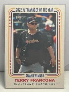 Terry Francona - 2023 Topps Heritage Award Winners #AW-8 Cleveland Guardians - Picture 1 of 3