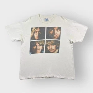 White Vintage Beatles T-shirt Size XL Winterland Single Stitch Photo Profile - Picture 1 of 4