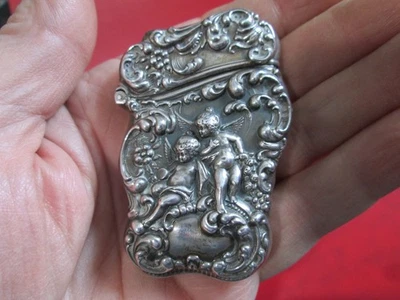 新艺术风格古董纯银 - UNGER BROS. MATCHSAFE / VESTA 带翼杯 — 第 1/4 张图片