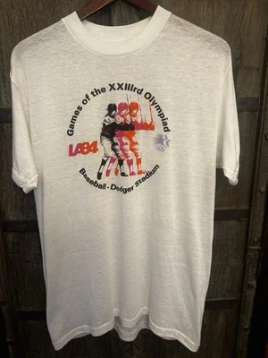 Vintage 1984 Los Angeles Summer Olympic Games Shirt — Baseball at Dodger Stadium - Image 1 of 4