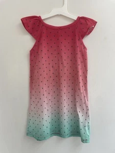 Carters Toddler Girl Watermelon 100% Polyester Flutter Sleeve Nightgown Multi 4T - Picture 1 of 6