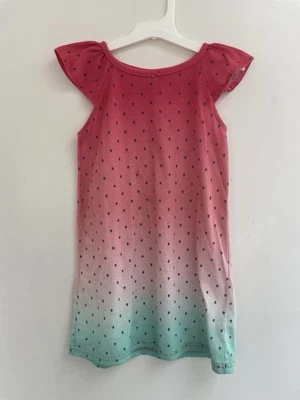 Camisón Carters niña pequeña sandía 100 % poliéster manga aleteada multi 4T Foto 1 de 4