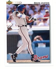 1992 Upper Deck #546 David Justice Atlanta Braves