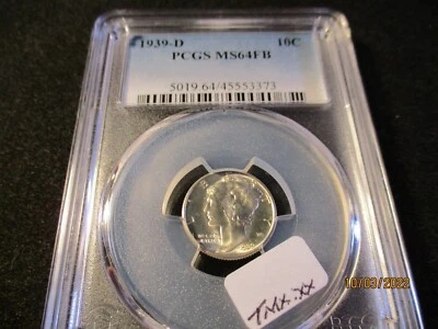 1939-D MERCURY DIME PCGS MS64 FB     3373 - Image 1 of 2