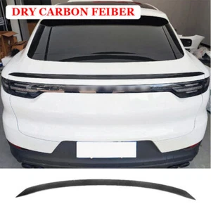 DRY CARBON FIBER Rear Trunk Spoiler Wing For Porsche Cayenne Turbo Coupe 18-22 - Picture 1 of 5