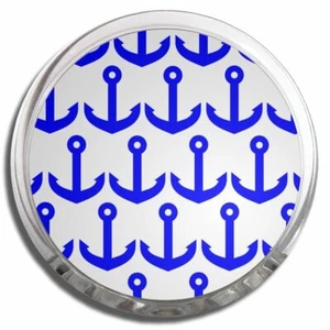 Anchor Blue Pattern Memo Fridge Magnet Plastic Clip (58mm) - Picture 1 of 2