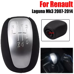 Silver For Renault Laguna 2007-2011 2012 2013 2014 Gear Shift Knob Shifter Boot - Picture 1 of 8
