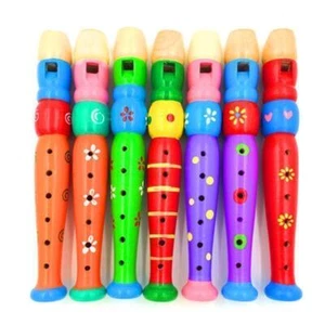 1 Stück Holz Flöte Kinderspielzeug Pädagogisch Musikspielzeug Zufällige Farbe DE - Bild 1 von 3