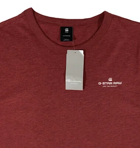Men's G-STAR / G RAW Heather Red Crew Neck T-Shirt Tee Shirt S Small NWT NEW - Picture 1 of 4
