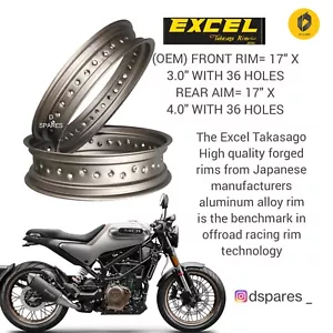 HUSQVARNA svartpilen 401 vs vitpilen 250 and LlExcel Rim- Unused - Picture 1 of 12