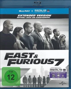 FAST & FURIOUS 7 -Action mit Vin Diesel & Paul Walker -Blu Ray -EXTENDED EDITION - Bild 1 von 2