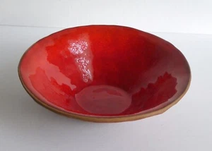 Artisan Studio Keramik rotbraun Schale Schale von Ingrida Magone iMi signiert - Bild 1 von 5