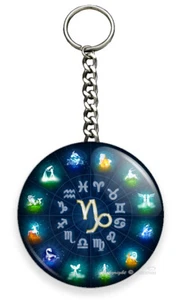 CAPRICORN ZODIAC HOROSCOPE LUCKY ASTROLOGY SIGN NEW KEYCHAIN KEY CHAIN RING GIFT - Picture 1 of 1