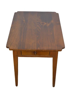 Mesa auxiliar Ethan Allen Country Craftsman pino #19-8305 #219 aleta marrón mediana Foto 1 de 4