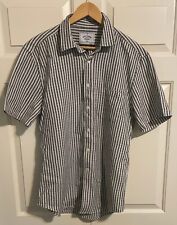 Portuguese Flannel Striped Seersucker  Shirt Size Men's / US L