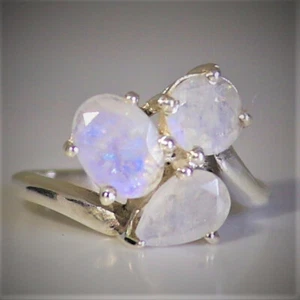 Moonstone Gemstone 925 Sterling Silver Ring Gifts Jewelry All Size R-2580 - Picture 1 of 7