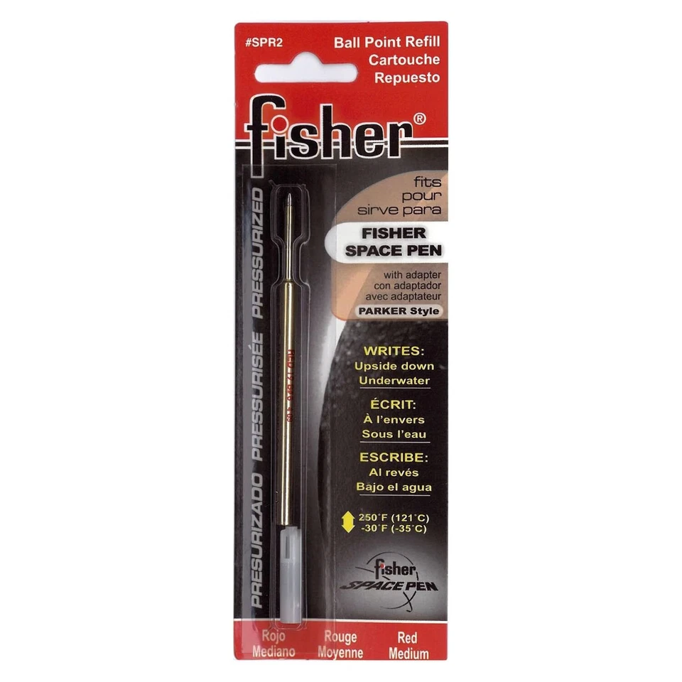 FISHER Kugelschreiber Mine M rot Space Pen SPR2 Gasdruck Großraumminen red neu