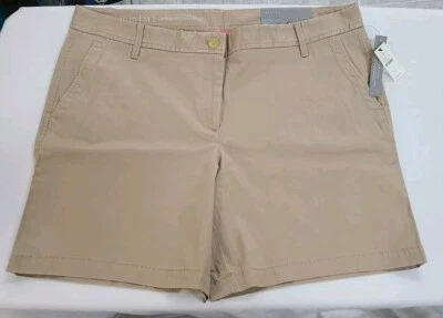 Nuevo con etiquetas Pantalón Corto Chino Talbots Bronceado/Caqui Novia Súper Suave 7" Talla 14 (J6) Foto 1 de 4