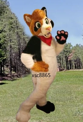 Disfraz de mascota de zorro husky de piel larga traje de Halloween disfraces 301# Foto 1 de 3