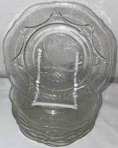 10 Hazel Atlas ROYAL LACE CRYSTAL *6" DESSERT PLATES* - Picture 1 of 1