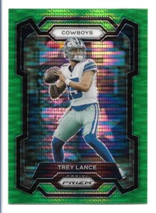 Trey Lance 2023 Panini Prizm Pulsar verde neón #274 Dallas Cowboys - Imagen 1 de 2