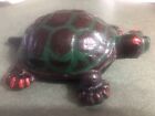 Antique Vintage Pull Toy Cast Iron Turtle Metal Wheels (no String)
