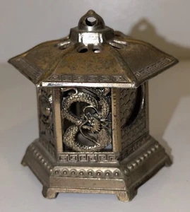 Vintage 1960s Japanese Pagoda Incense Burner (Koh-ro) 6-sided Cut-out Designs - Picture 1 of 11