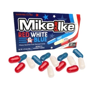 Mike and Ike 4.25 oz. RED WHITE & BLUE Patriotic Chewy Candy ** BB 5/2025 ** - Picture 1 of 2