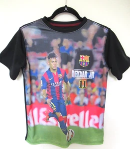 Boy's Official FCB Neymar JR Size Large Short Sleeve Futbol Soccer T-Shirt - Picture 1 of 5