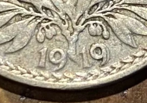 TRÈS RARE !! PIECE DE 5 CENTIMES LINDAUER 1919 DOUBLE FRAPPE SUR LE 9 (812) - Imagen 1 de 3