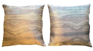 D.V. Kap Magma Rose covered Pillow Set- Lot Of 2- 20x20 Down / feather - Picture 1 of 11
