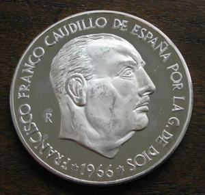 ZALDI2010- 100 PESETAS DE 1966 , 23,53 gramos/40mm PLATA REACUÑACION - Photo 1 sur 2