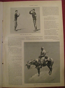 FREDERIC REMINGTON STATI UNITI ESERCITO CAVALLERIA 2 PAGINE 1892 HARPER'S WEEKLY - Foto 1 di 2