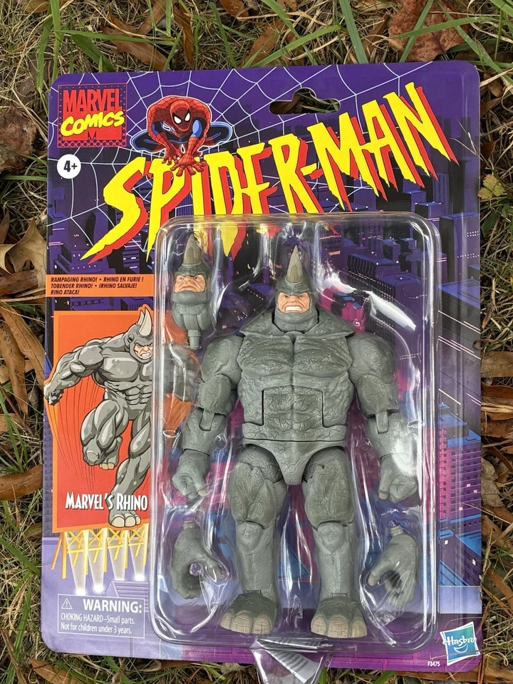 Marvel Legends Retro Spider-Man Serie Animada Rhino Nuevo Sellado En Tarjeta Foto 1 de 1