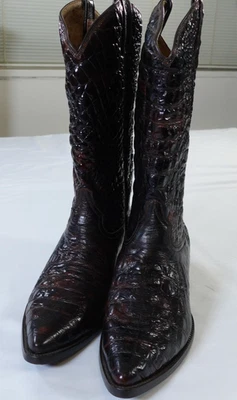 Botas Aguila Para Hombre Talla 12 Cuero Marrón Vaquero Occidental Punta Punta Foto 1 de 4