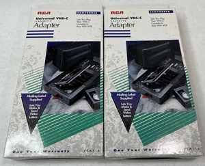 Vintage 1993 RCA Universal VHS-C Cassette Adapter VCA115 New In Boxes! Set Of 2! - Picture 1 of 7