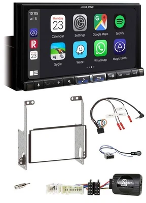 Alpine 2DIN DAB USB Lenkrad Bluetooth Autoradio für Nissan X-Trail T31 2007-2008 - Bild 1 von 4