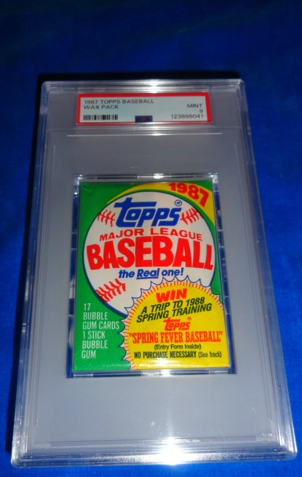 1987 Topps Baseball Wax Pack PSA 9 MINT