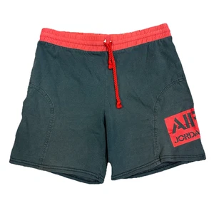 Vintage Nike Air USA schwarz rot distressed Baumwolle Shorts M 10-12 Distresssd (105) - Bild 1 von 5