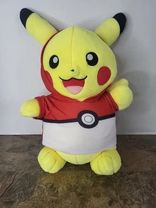 Build-A-Bear Workshop Pikachu Plush Pokemon Collectible With Pokeball Hoodie - Picture 1 of 5