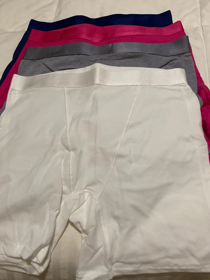 Paquete de 4 boxers Fruit of the Loom para mujer - talla 5 - blanco, azul, rosa, gris  Foto 1 de 1