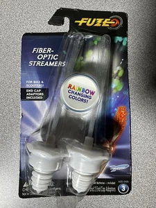 Glowing Fiber Optic Streamers for Bike Handlebars Rainbow Changing Colors FUZE - Picture 1 of 3