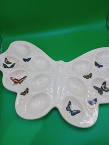Grasslands Road Porcelain Butterfly Egg Platter - Picture 1 of 12