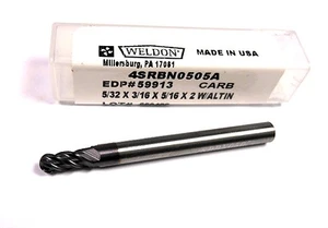 WELDON Carbide End Mill 5/32" 4FL AlTiN 3/16" x 5/16" x 2" 4SRBN0505A - Picture 1 of 1